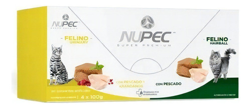 Nupec Felino Urinary & Hairball Húmedo Cluster 4 Latas 100gr