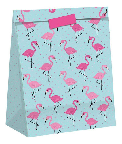 Bolsa Regalo Trapecio Flamingo Paquete X 1