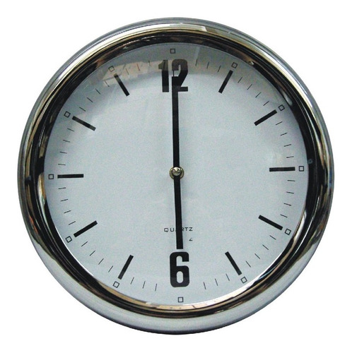 Reloj Pared Acero 30 Cm Segundero Continuo Silencioso 