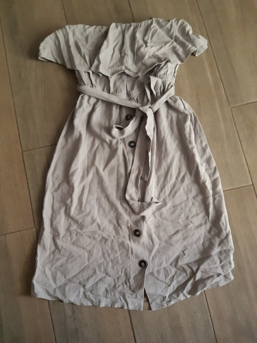 Vestido Strapless De Lino Playa Verano Mujer Talla M / 32-34 | Meses sin intereses Vestido Strapless De Lino Playa Verano Mujer Talla M / 32-34 | Meses sin intereses