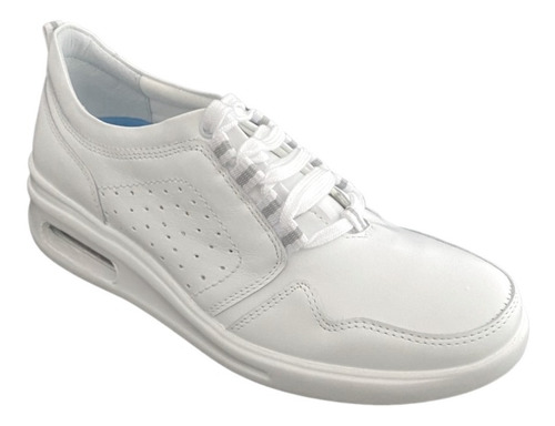Zapatos Blancos De Piel 712 Para Enfermera O Uso Casual