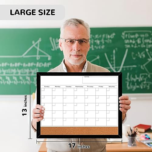 Calendario Mensual Borrado En Seco Pizarra Blanca 43 X 33 Cm