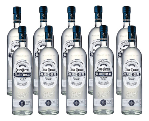 10 Tequila Jose Cuervo Tradicional Plata 980 Ml