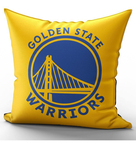 Imagem 1 de 2 de Capa De Almofada 50x50 Cm Nba Basquete Golden State Warriors