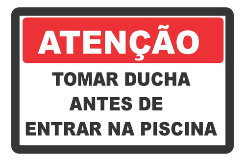 Placa De Sinalização Tomar Ducha Antes De Entrar Na Piscin