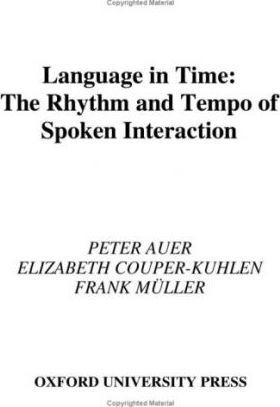 Libro Language In Time : The Rhythm And Tempo Of Spoken I...