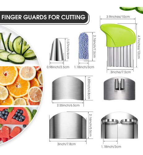 Juego De 9 Protectores De Dedos (4 Corte, 2 Pulgar, 2 Cuna)