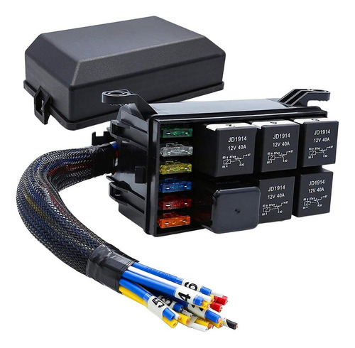 P Caja De Relés De Fusibles Bloque De Relés Universal De 12v