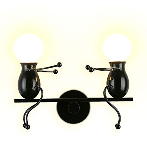 Lámpara De Pared Decoración De Muñeca Color Negro.marca Pyle