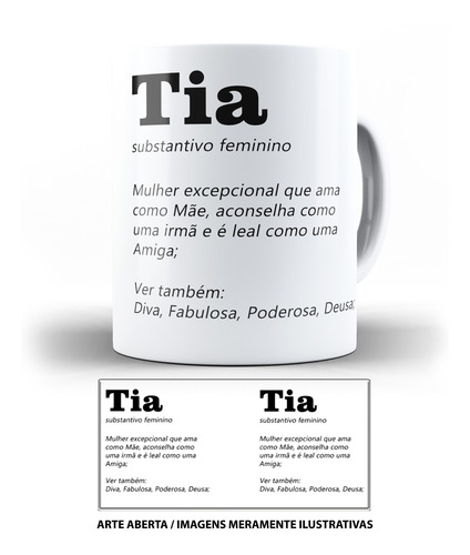 Caneca Tia Significado Tia Segunda Mãe Melhor Tia Do Mundo