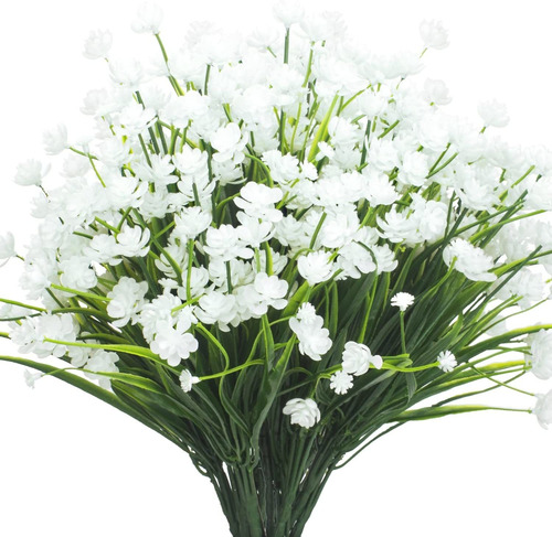 8 Paquetes Flores Artificiales Para Exterior Narciso Blanco