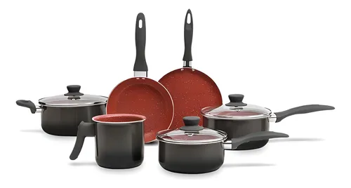 Brinox - Jogo De Panelas Antiaderente Ceramic Life 6 Peças Easy - Carbono Cinza-escuro - imagem 1