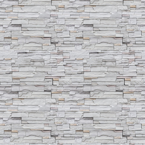 Imagen 2 de 4 de Papel Tapiz De Piedra Laja Gris Ladrillo Autoadherible Pared