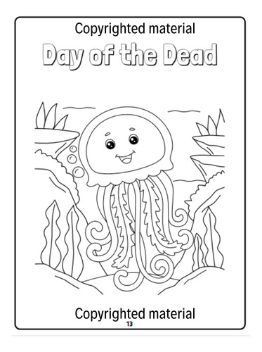 Libro Para Colorear Halloween Día De Muertos En Inglés Niños