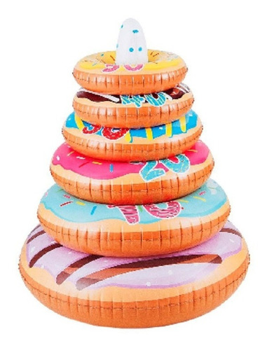 Inflable Flotador Infantil Juego Donuts Donas Pileta 133 Cm