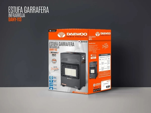 Imagen 5 de 9 de Estufa Calefactor Garrafera Daewoo Dany-113 3612kcal + Regul