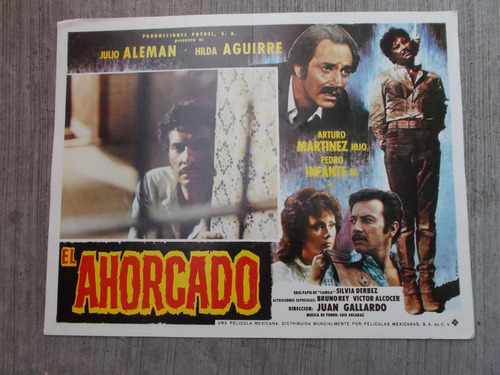 Cartel De Cine Lobby Card Hilda Aguirre En El Ahorcado!