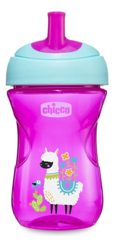 Vaso para bebés antiderrame Chicco Advanced Cup con sorbete color violeta de 266mL