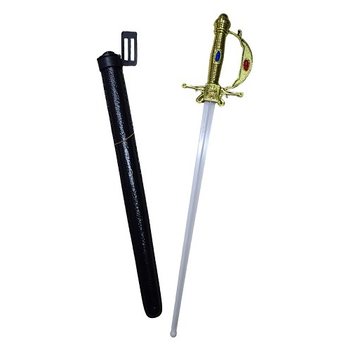 Espada De Bandido Dorada De Plástico 50cm 