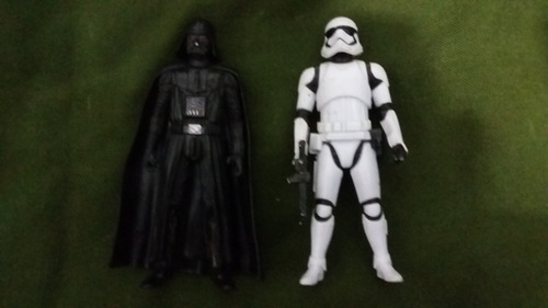 2 Figuras De Star Wars Darth Vader & Stormtrooper (Usado)