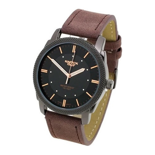 Reloj Knock Out Hombre Malla Nobuck Sintetico Con Garantia