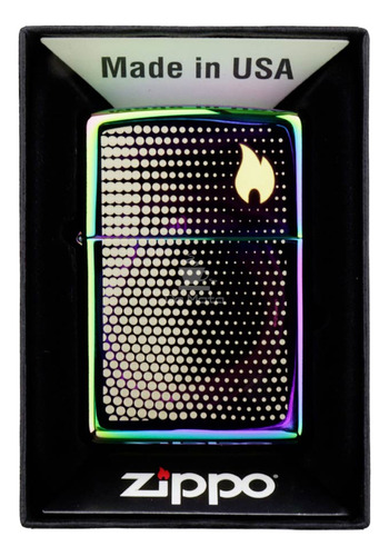Isqueiro Zippo Dots And Flame Design 46569