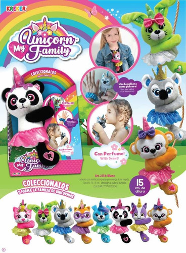 Imagen 5 de 9 de Perrita Perfumada My Unicorn Family Que Abraza. Kreker