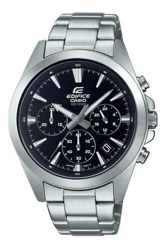 Reloj Casio Edifice Efv-630d-1a Acero Wr 100m Plateado Negro
