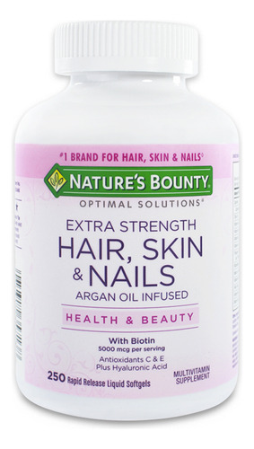 Hair Skin And Nails 5000mcg Vitaminas Para Pelo Piel Y Uñas