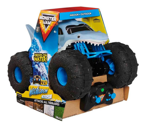 Imagen 5 de 6 de Monster Truck a control remoto Spin Master Monster Jam Monster Jam 1:24 Megalodon