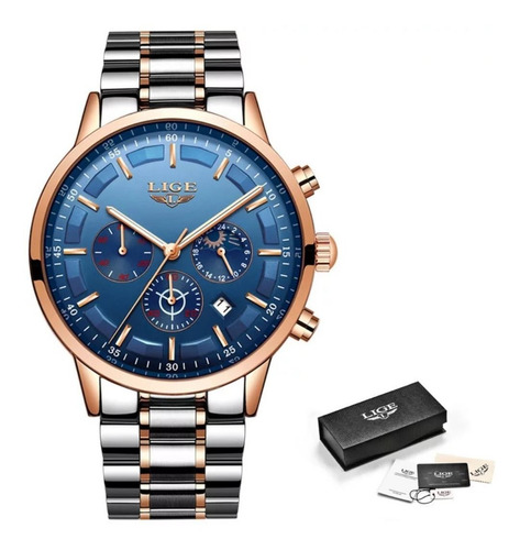 Relógio Masculino Lige Original 30 Metros Modelo 9877