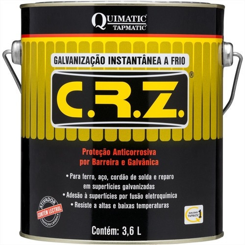 Crz Composto Galvanização A Frio 3,6 Litro Quimatic Tapmatic