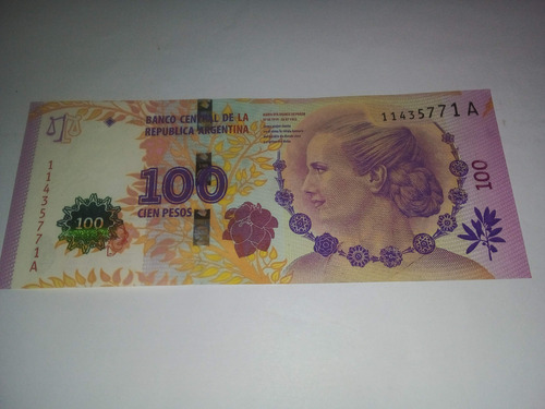 Billete De 100 $ Evita Serie A
