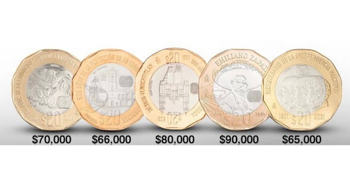 Moneda 20 Pesos Mexicanos