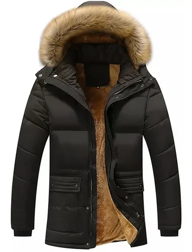 comprar Chamarra Jacket Acolchada Peluche Caliente Gorro Desmontable