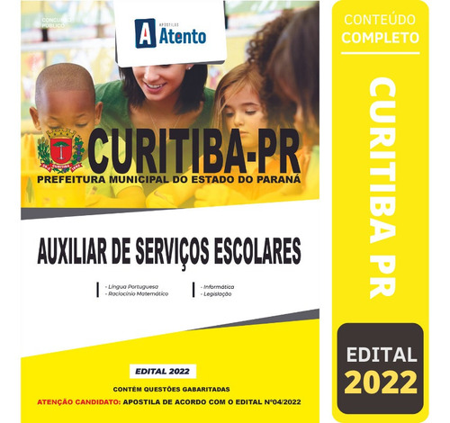 Apostila Curitiba Pr - Auxiliar De Serviços Escolares