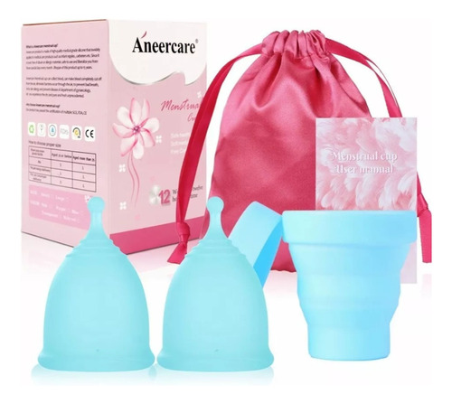 2copas Menstruales Cup + 1 Vasos Esterilizadores  Anti Fugas