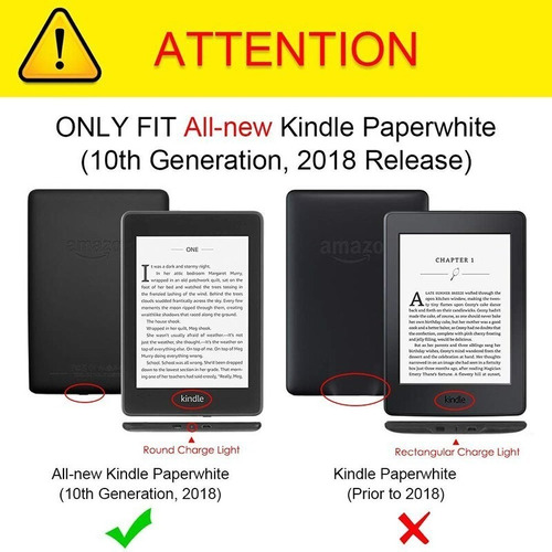 Imagen 2 de 2 de Funda Case De Fibra Para Kindle Paperwhite 10th Gen 2018