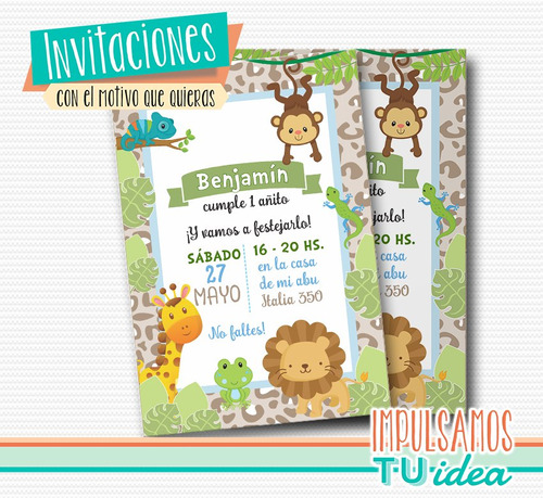 Animales De La Selva, Invitación Animales Imprimible