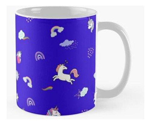 Taza Los Unicornios Son Un Patrón Genial, Diseño Azul Oscuro