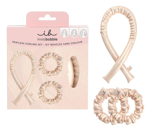 Invisibobble Juego De 3 Rizos Sin Calor Con Mango Con Rizos