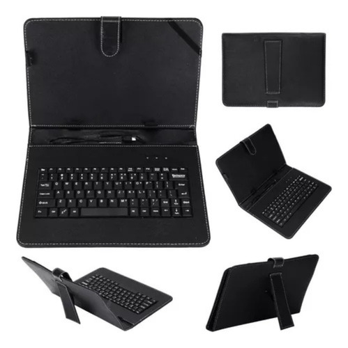 Funda Con Teclado Tablet Sansei Ts7a232 7-8 Usb-c Negro