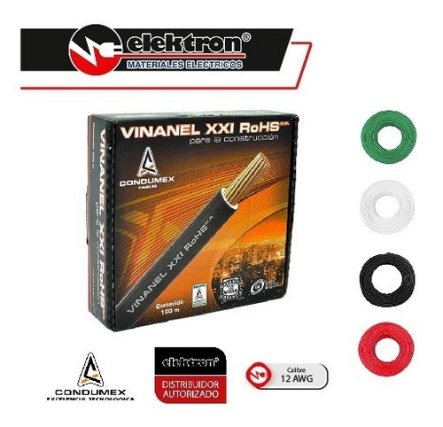 Imagen 2 de 7 de Kit 4 Cajas 100 M. Cable Rojo, Negro, Blanco Y Verde Cal 12