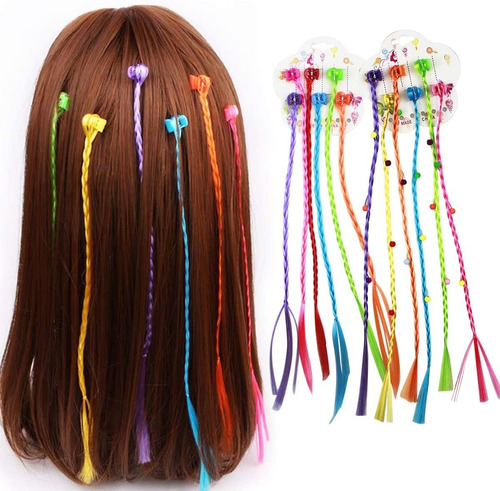 Extensiones Mechitas Trenzas De Colores Pack X 6 Unidades