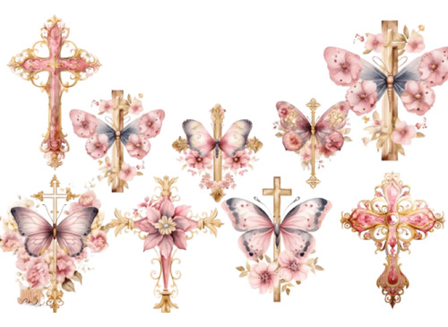 Imágenes Digitales Cruces Rosas 82817711