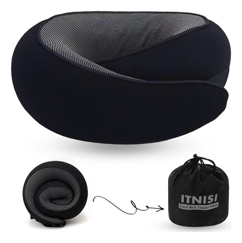 Almohada De Viaje Itnisi Espuma Viscoelástica Ajustable