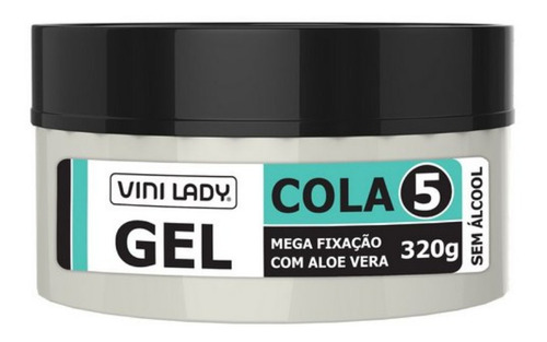 Vini Lady Gel Cola Mega Fixação Nº 5 320g - Gel Para Cabelo