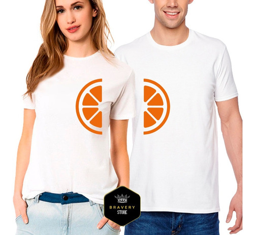 2 Remeras Mi Media Naranja - Enamorados - Parejas - Novios