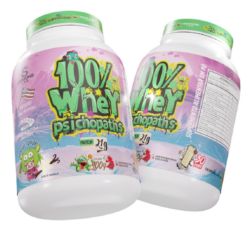 100% Whey Psichopaths Pote 900g Vanilla Demons Lab
