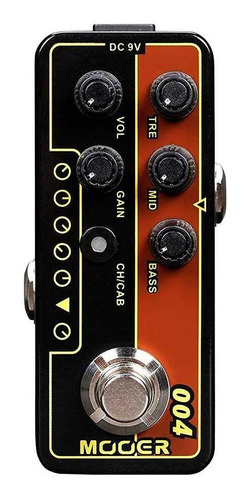 Pedal Preamplificador Vox Ac30 Mooer Day Tripper Color Negro